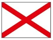 Bandiera bianca con Croce di Sant’Andrea rossa