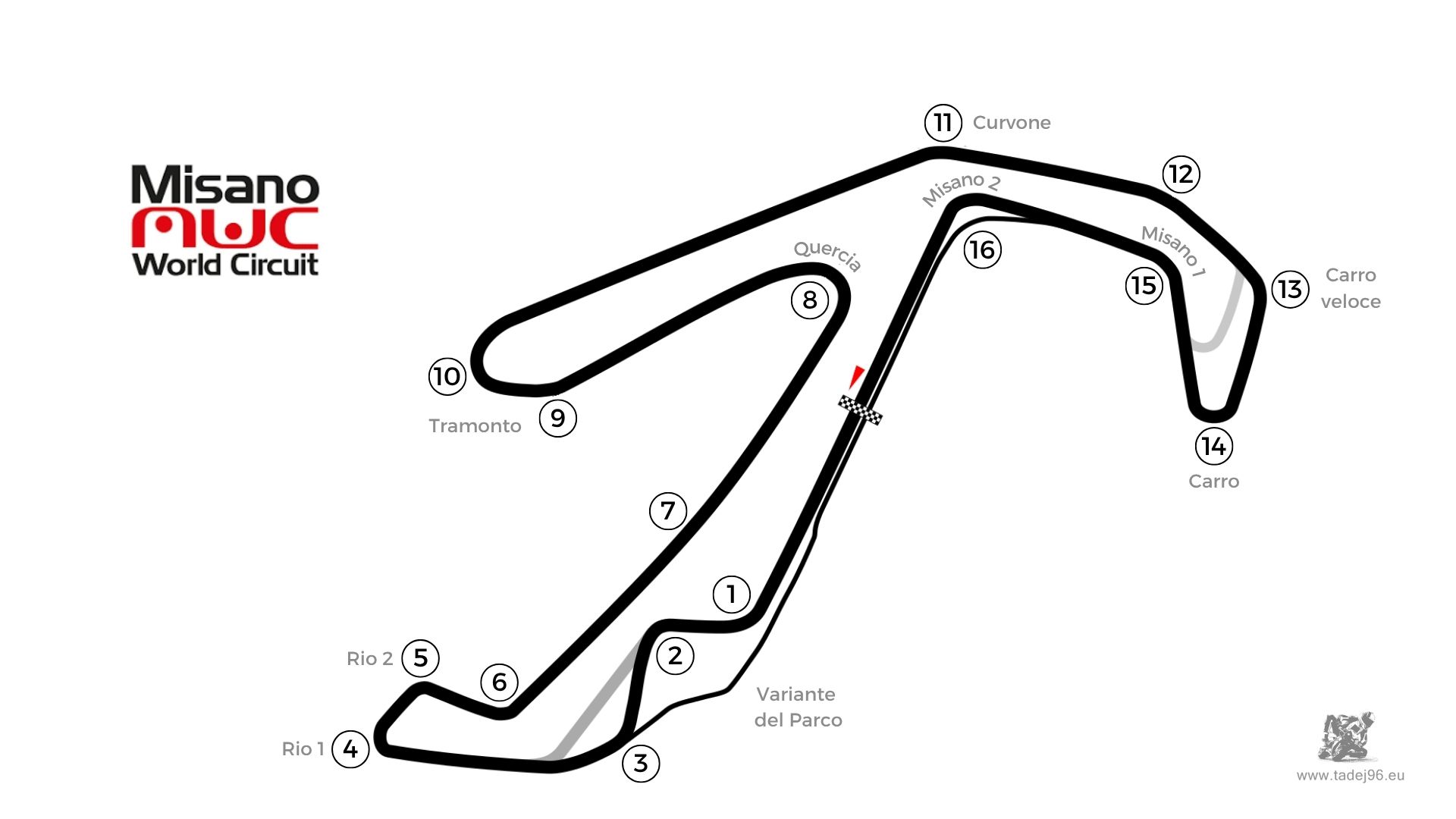 Dirkali e Misano World Circuit Marco Simoncelli Tadej 96 Dirkali e Misano World Circuit Marco Simoncelli Tadej 96