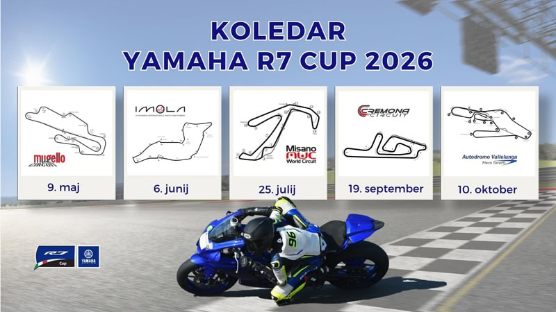 Yamaha R7 Cup koledar 2026
